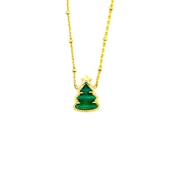 Kendra Scott Quartzite Christmas Tree Necklace - Picture 1 of 8